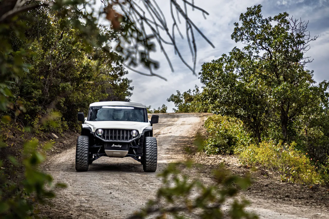 Vanderhall Brawley on a mountain road