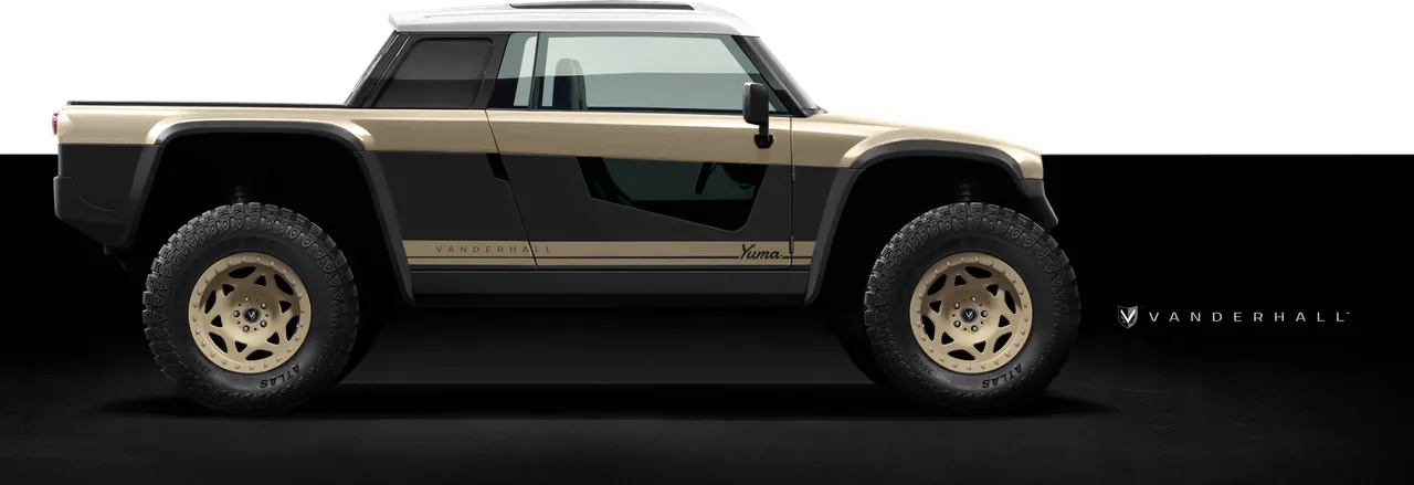 Yuma concept side profile on a black studio field