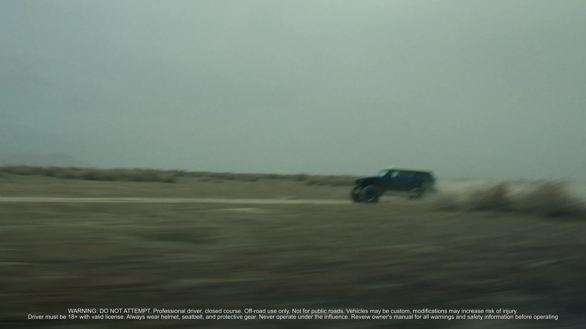 Dark Vanderhall Brawley in open desert terrain